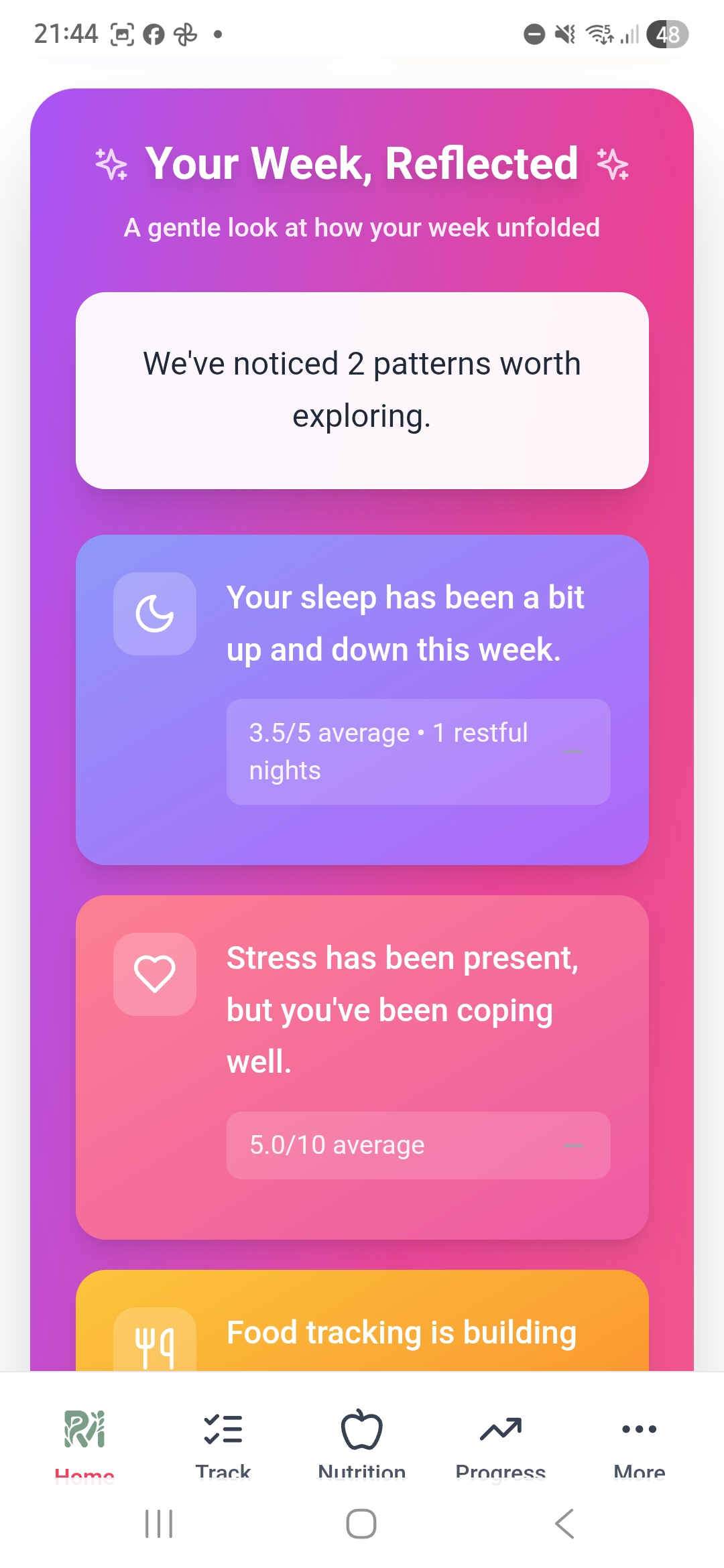 Goals and progress tracking